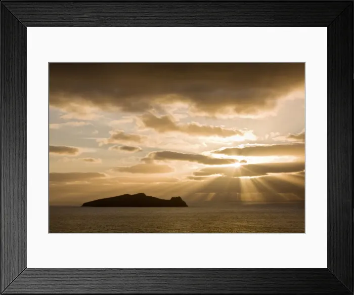 Framed Print : Sunset over Blasket Islands, Dingle Peninsular, Co. Kerry, Republic of Ireland Framed Print : Sunset over Blasket Islands, Dingle Peninsular, Co. Kerry, Republic of Ireland