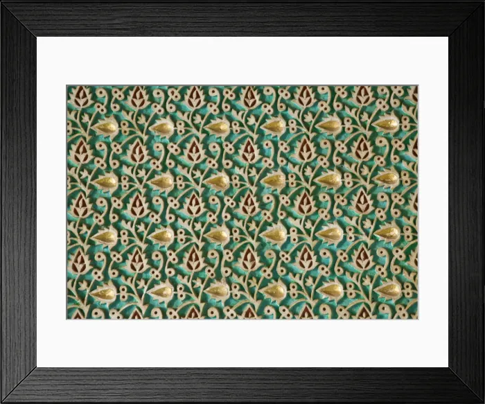 Framed Print : Details of ornate Moroccan tiling, Medina, Fez, Morocco Framed Print : Details of ornate Moroccan tiling, Medina, Fez, Morocco