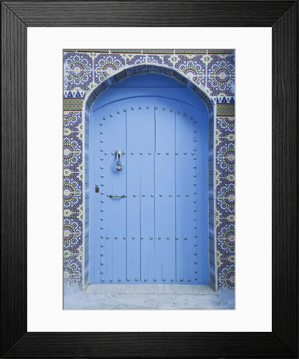 Framed Print : Blue doorway, Chefchaouen, Morocco Framed Print : Blue doorway, Chefchaouen, Morocco
