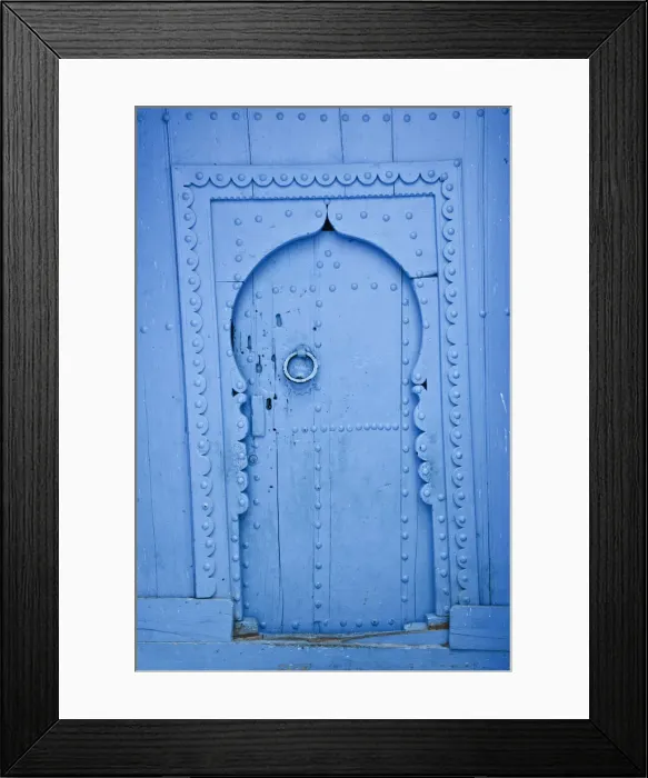 Framed Print : Blue painted doorway, Chefchaouen, Morocco Framed Print : Blue painted doorway, Chefchaouen, Morocco
