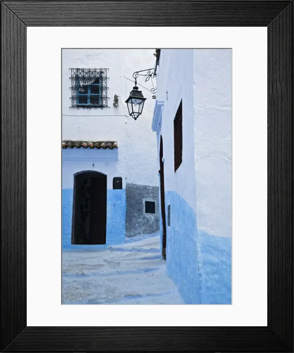Framed Print : Painted blue street and steps, Chefchaouen, Morocco Framed Print : Painted blue street and steps, Chefchaouen, Morocco