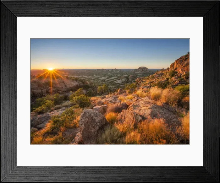 Framed Print : Sunrise over Wolwedans, NamibRand Nature Reserve, Namibia, Africa