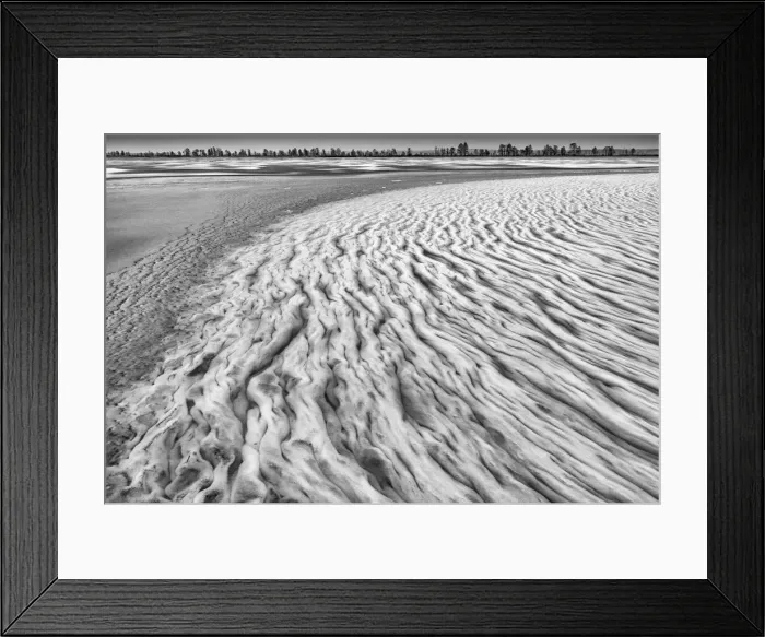 Framed Print : Frozen floodwater, Biebrza Marshes, Poland