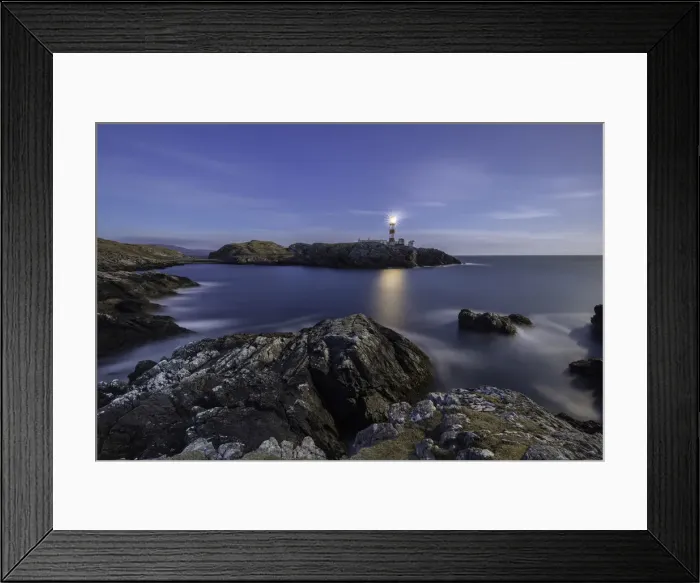 Framed Print : Eilean Glas Lighthouse at night during full moon, Isle of Scalpay, Outer Hebrides Framed Print : Eilean Glas Lighthouse at night during full moon, Isle of Scalpay, Outer Hebrides