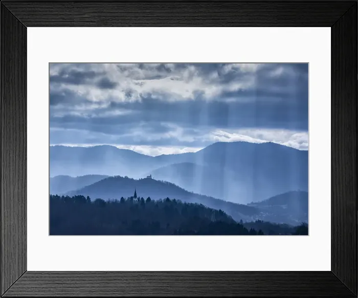 Framed Print : Ljubljana Basin, Brezovica, Slovenia