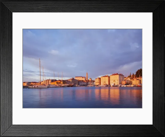 Framed Print : Piran harbour, Piran, Primorska, Adriatic Coast, Slovenia