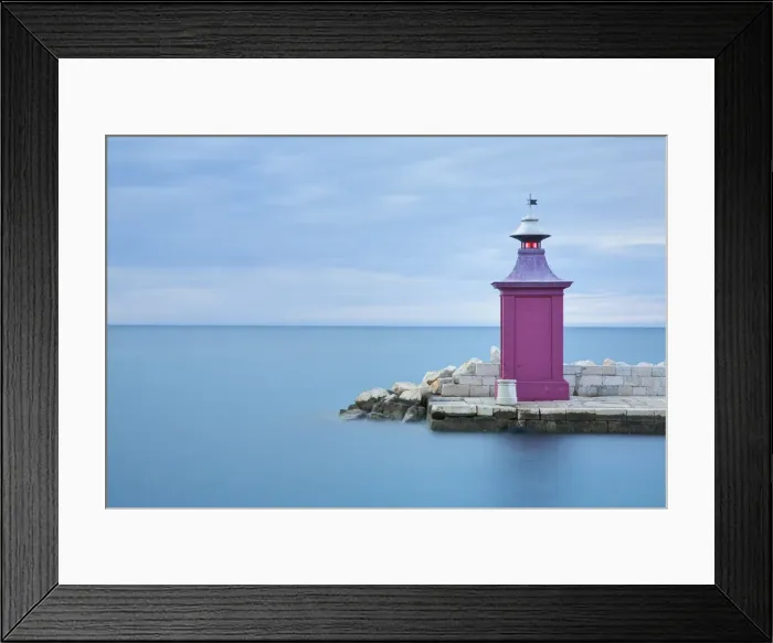 Framed Print : Beacon at entrance to Piran Harbour, Adriatic Coast, Slovenia
