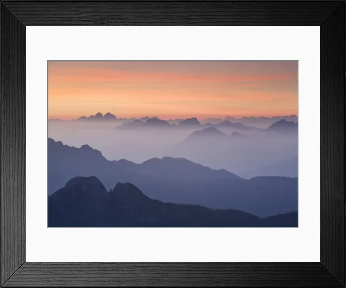 Framed Print : View from Mangrt Pass towards the Julian Alps looking from Slovenia towards the Italy Framed Print : View from Mangrt Pass towards the Julian Alps looking from Slovenia towards the Italy