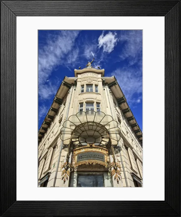 Framed Print : Art Nouveau entrance to Cetromerkur department store, Ljubljana, Slovenia Framed Print : Art Nouveau entrance to Cetromerkur department store, Ljubljana, Slovenia