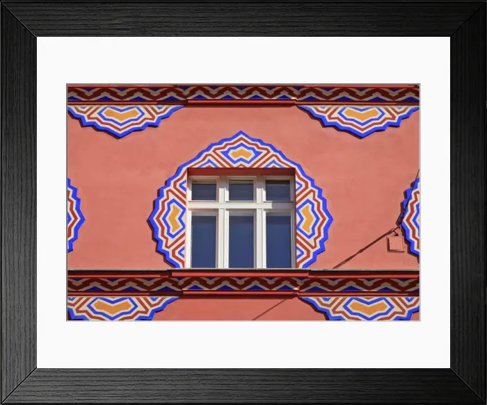 Framed Print : Art Nouveau facade of Co-operative Bank building in Ljubljana, Slovenia Framed Print : Art Nouveau facade of Co-operative Bank building in Ljubljana, Slovenia