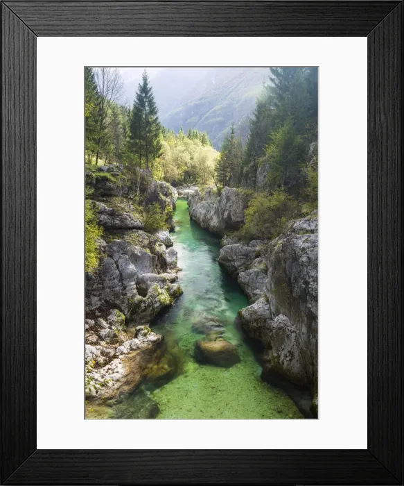 Framed Print : River Soca, Great Soca Gorge, Triglav National Park, Slovenia Framed Print : River Soca, Great Soca Gorge, Triglav National Park, Slovenia