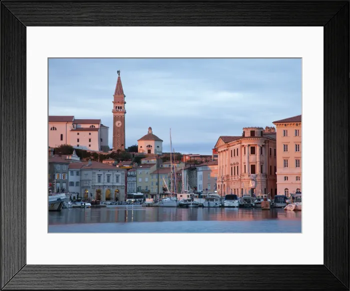 Framed Print : Piran at dusk, Adriatic Coast, Slovenia Framed Print : Piran at dusk, Adriatic Coast, Slovenia