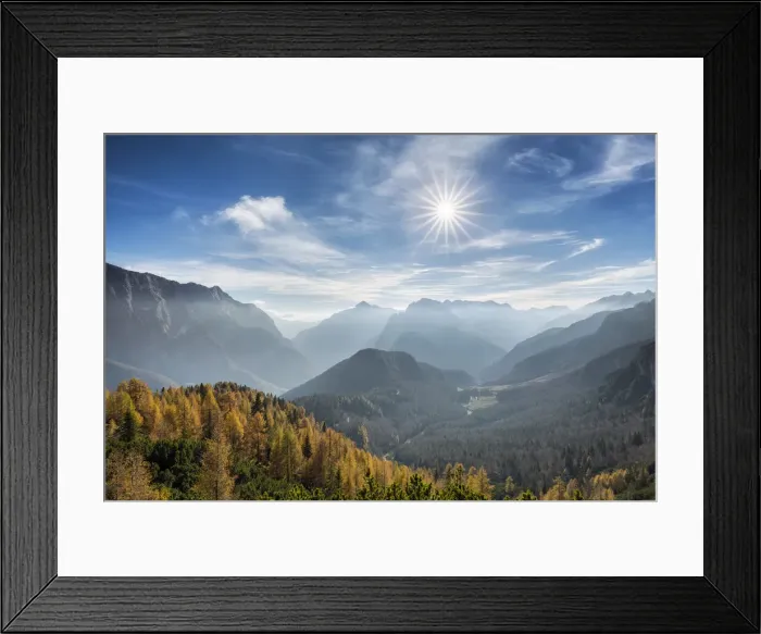 Framed Print : Mangrt Pass in autumn, Slovenia Framed Print : Mangrt Pass in autumn, Slovenia