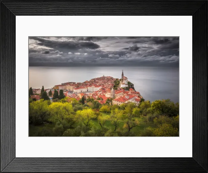 Framed Print : Piran from Piran Castle, Slovenia Framed Print : Piran from Piran Castle, Slovenia