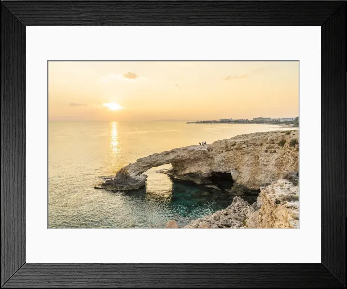 Framed Print : Sunset over the Love Bridge in Ayia Napa, Famagusta District, Cyprus Framed Print : Sunset over the Love Bridge in Ayia Napa, Famagusta District, Cyprus