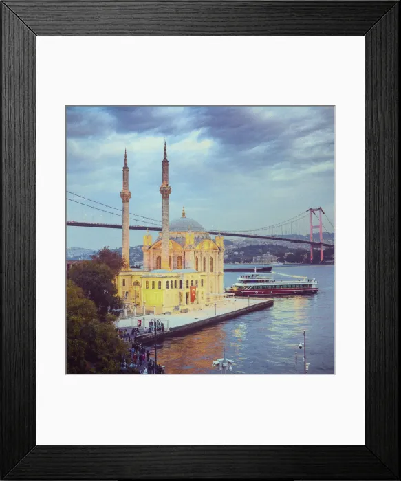 Framed Print : Ortakoy Camii (Mosque) and the Bosphorus Bridge, Ortakoy, Istanbul, Turkey Framed Print : Ortakoy Camii (Mosque) and the Bosphorus Bridge, Ortakoy, Istanbul, Turkey