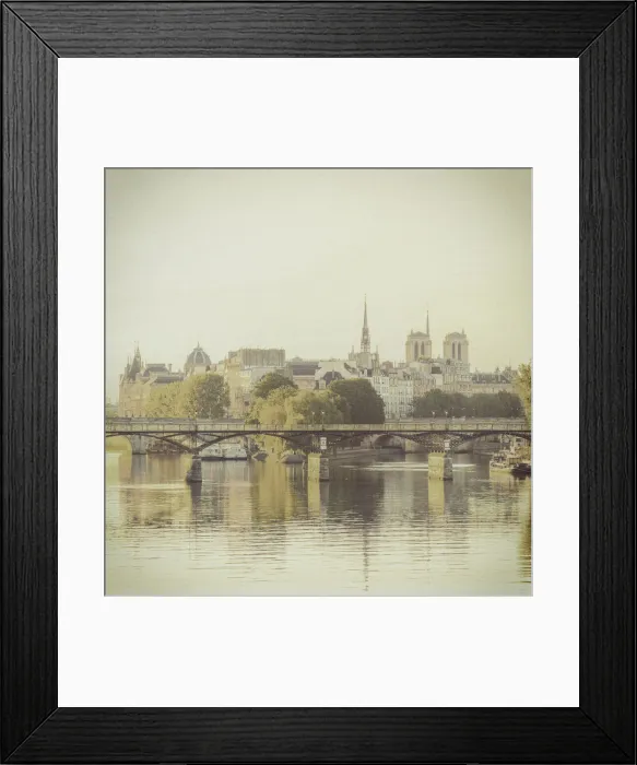 Framed Print : Notre Dame Cathedral & Pont des Arts, Paris, France Framed Print : Notre Dame Cathedral & Pont des Arts, Paris, France