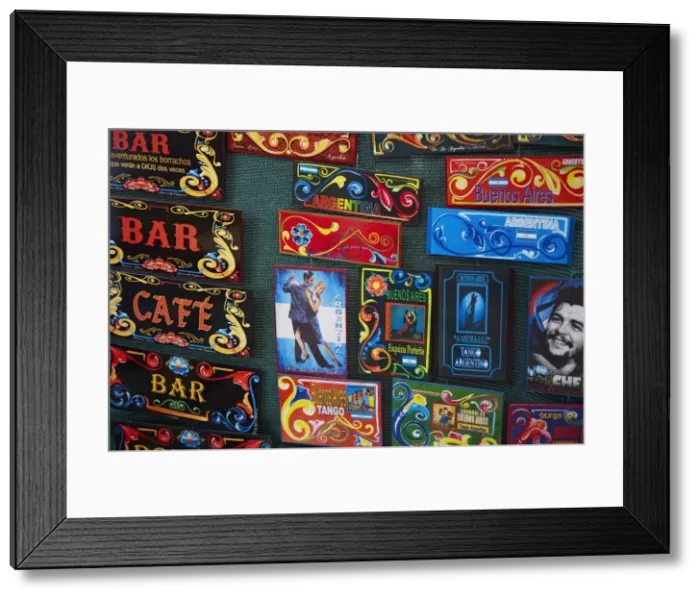 Framed Print : Colorful souvenirs in Fileteado style on sale in a stand of the Recoleta street market (Feria de la Recoleta or Feria de Artesanos de Plaza Francia), Plaza Francia, Buenos Aires, Argentina Framed Print : Colorful souvenirs in Fileteado style on sale in a stand of the Recoleta street market (Feria de la Recoleta or Feria de Artesanos de Plaza Francia), Plaza Francia, Buenos Aires, Argentina