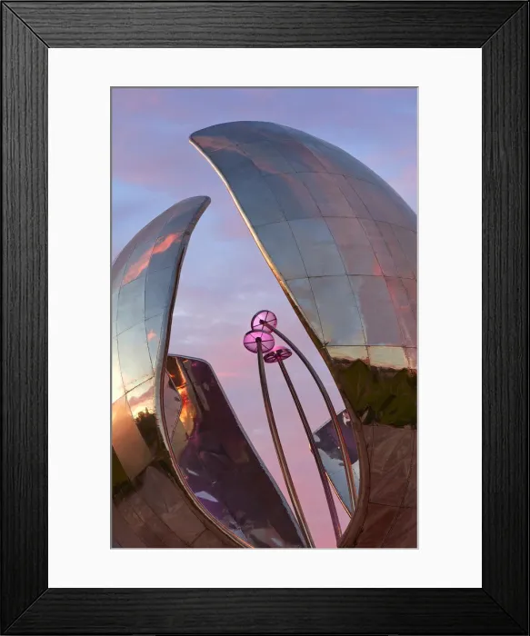 Framed Print : The Floralis Generica'monument at twilight, Plaza de las Naciones Unidas Framed Print : The Floralis Generica'monument at twilight, Plaza de las Naciones Unidas