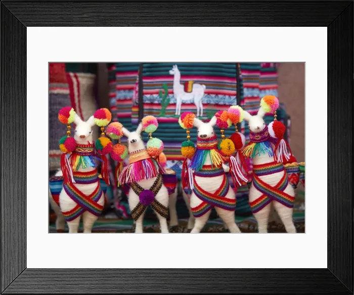 Framed Print : Colorful llama souvenirs on sale in a streed stand, Humahuaca, Jujuy, Argentina Framed Print : Colorful llama souvenirs on sale in a streed stand, Humahuaca, Jujuy, Argentina