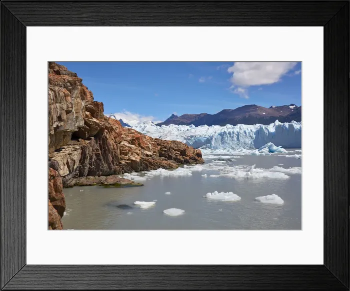 Framed Print : The Perito Moreno glacier seen from the shore of Argentino Lake, Los Glaciares National Park, El Calafate, Argentina