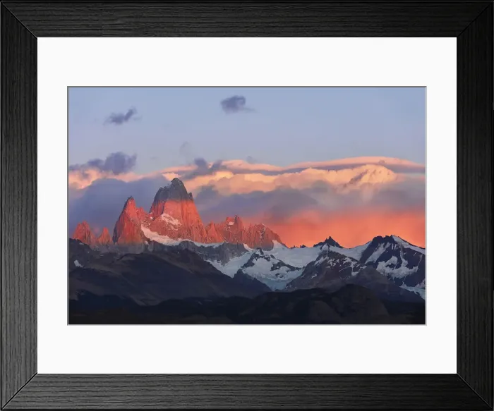 Framed Print : The twilight lights over the Fitz Roy mountain before sunrise Framed Print : The twilight lights over the Fitz Roy mountain before sunrise