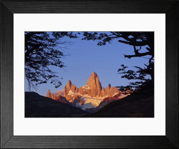 Framed Print : The Fitz Roy Mountain framed among the surrounding landscape at sunrise Framed Print : The Fitz Roy Mountain framed among the surrounding landscape at sunrise