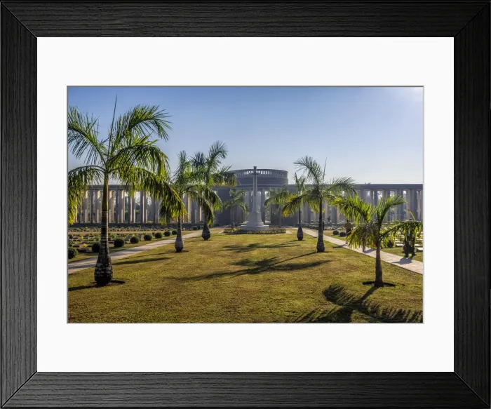 Framed Print : Htauk Kyant War Memorial Cemetery in Yangon, Myanmar