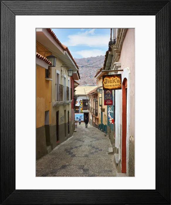 Framed Print : The colorful Jaen Street'in the Old Town of La Paz, Bolivia Framed Print : The colorful Jaen Street'in the Old Town of La Paz, Bolivia