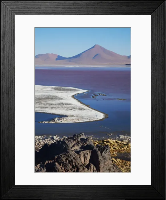 Framed Print : The red-lagoon (Laguna Colorada), Potosi, Bolivia. A salt lake located in the Bolivian Framed Print : The red-lagoon (Laguna Colorada), Potosi, Bolivia. A salt lake located in the Bolivian