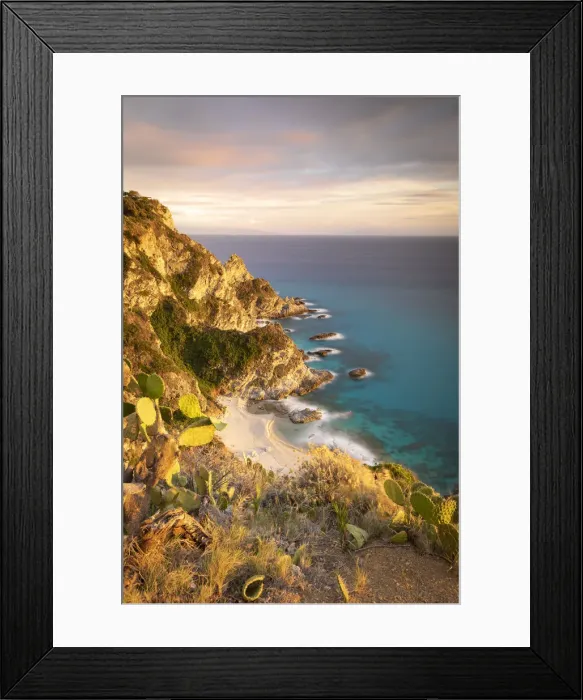 Framed Print : Sunset at Capo Vaticano, Province of Vibo Valentia, Calabria, Italy