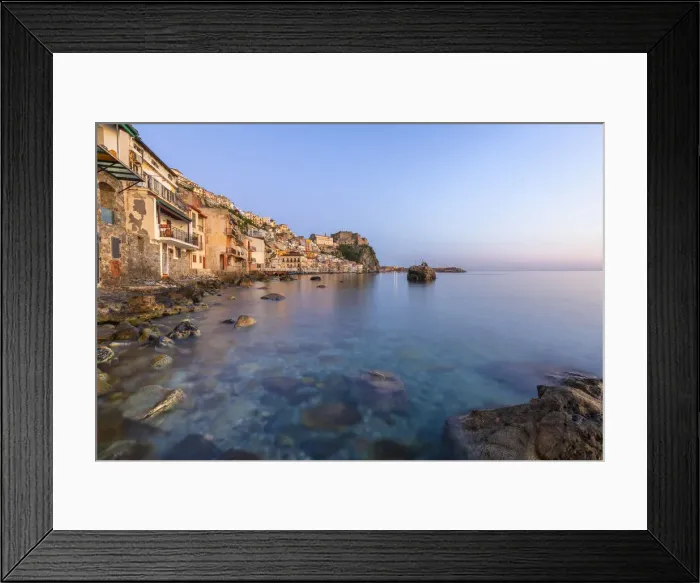 Framed Print : Sunrise at the small fishing village of Chianalea, Scilla, province of Reggio Calabria Framed Print : Sunrise at the small fishing village of Chianalea, Scilla, province of Reggio Calabria
