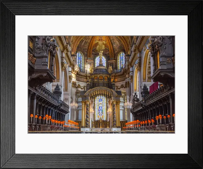 Framed Print : The choir and high altar of St. Pauls Cathedral, London, Great Britain, UK Framed Print : The choir and high altar of St. Pauls Cathedral, London, Great Britain, UK