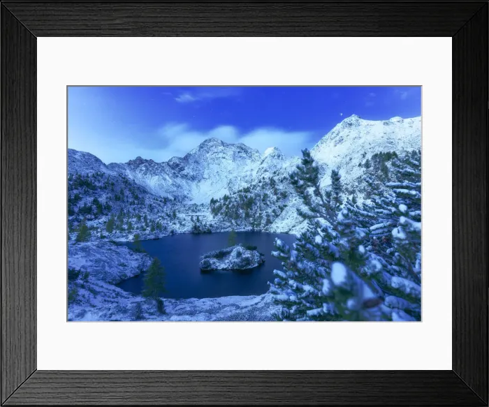 Framed Print : Summer snow at Lago Nero. Val Belviso, Valtellina, Orobie Alps, Lombardy, Italy, Europe Framed Print : Summer snow at Lago Nero. Val Belviso, Valtellina, Orobie Alps, Lombardy, Italy, Europe