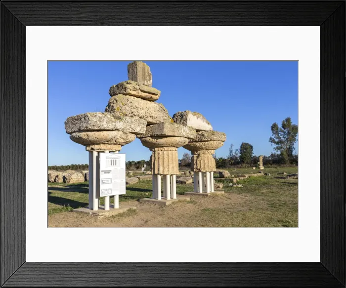 Framed Print : Archaeological site of Metaponto, Bernalda village, Matera district, Basilicata, Italy Framed Print : Archaeological site of Metaponto, Bernalda village, Matera district, Basilicata, Italy