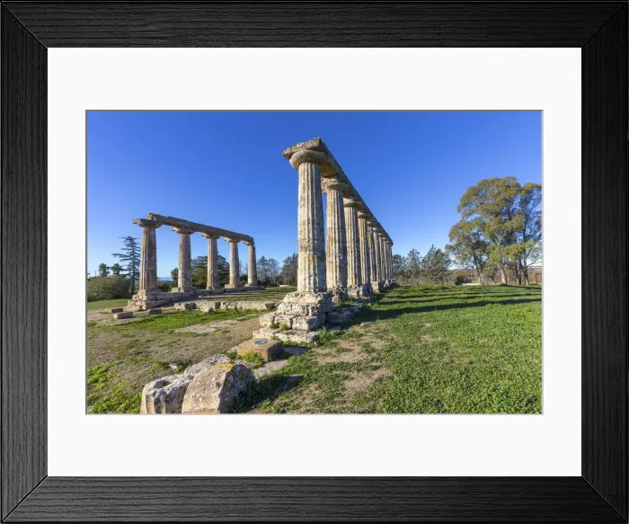 Framed Print : Tavole Palatine, Archaeological site of Metaponto, Bernalda village, Matera district Framed Print : Tavole Palatine, Archaeological site of Metaponto, Bernalda village, Matera district