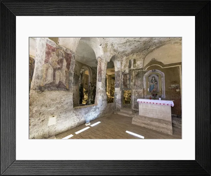 Framed Print : Ruprestrian Churc of Santa Maria alle Malve, Matera district, Basilicata, Italy