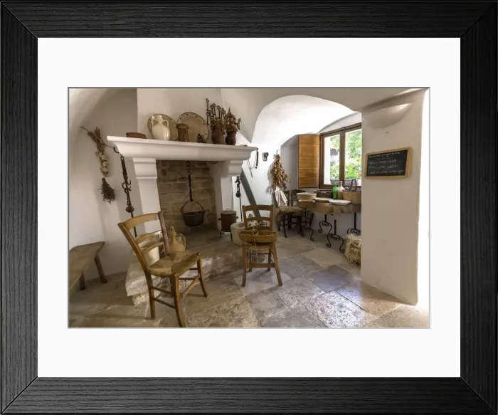 Framed Print : Inside of Trullo home, Alberobello village, Bari district, Apulia, Italy