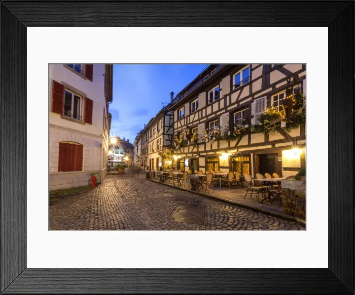 Framed Print : Petit France, Strasbourg district, Alsatian, Grand Est, Bas-Rhin, France