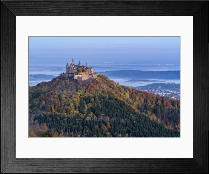 Framed Print : Hohenzollern castle in autumnal scenery at dusk. Hechingen, Baden-Wurttemberg, Germany Framed Print : Hohenzollern castle in autumnal scenery at dusk. Hechingen, Baden-Wurttemberg, Germany