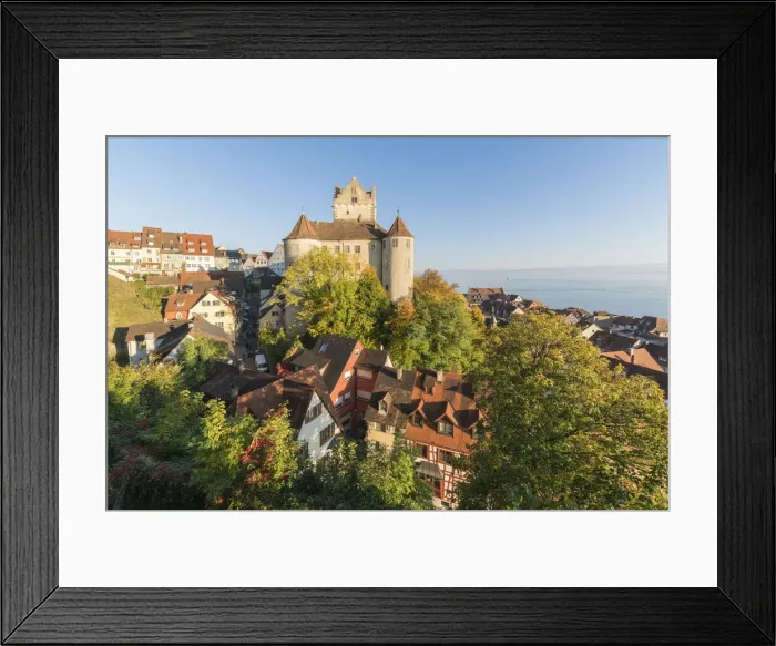 Framed Print : Old Castle from an elevetad point of view. Meersburg, Baden-Wurttemberg, Germany Framed Print : Old Castle from an elevetad point of view. Meersburg, Baden-Wurttemberg, Germany