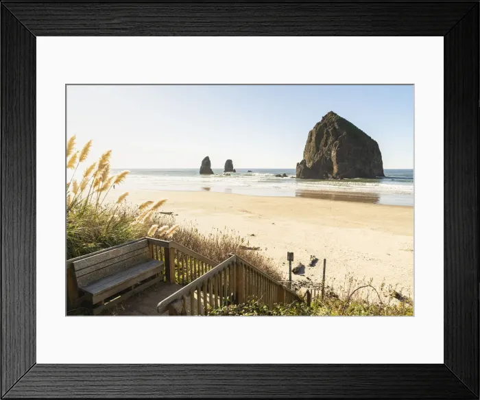 Framed Print : Haystack Rock and The Needles at Cannon Beach, Clatsop county, Oregon, USA