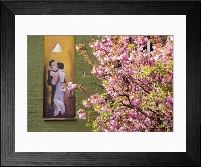 Framed Print : close up of a blooming tree in Bruges, flemish region, West Flanders, Belgium, Europe