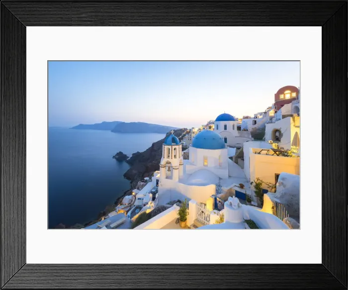 Framed Print : Oia, Santorini, Cyclades, Greece Oia at dusk Framed Print : Oia, Santorini, Cyclades, Greece Oia at dusk