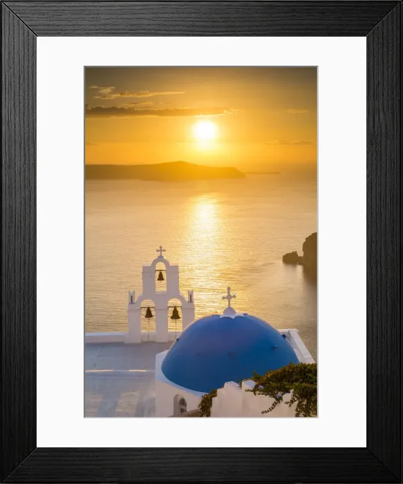 Framed Print : Sunset in Firostefani, Santorini, Cyclades Islands, Greece Framed Print : Sunset in Firostefani, Santorini, Cyclades Islands, Greece