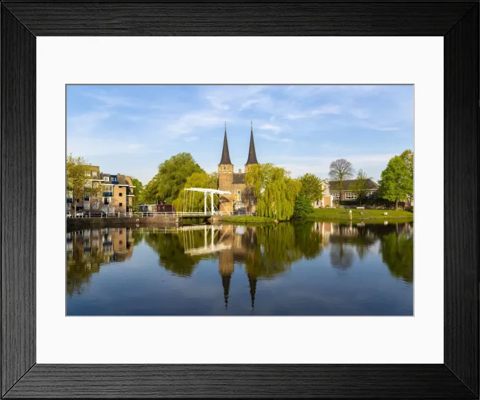 Framed Print : The Oostpoort or Eastern Gate in Delft, South Holland (Zuid-Holland), Netherlands