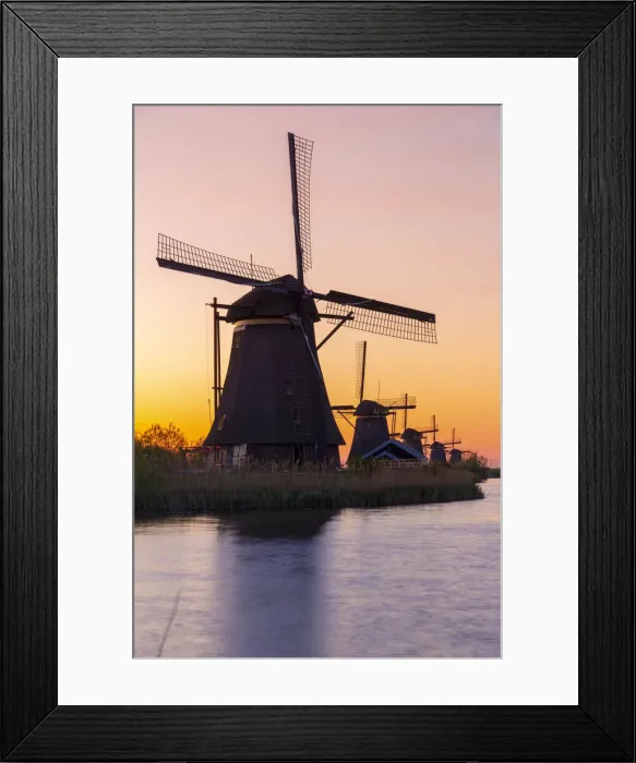 Framed Print : Windmills in Kinderdijk, South Holland, Netherlands Framed Print : Windmills in Kinderdijk, South Holland, Netherlands