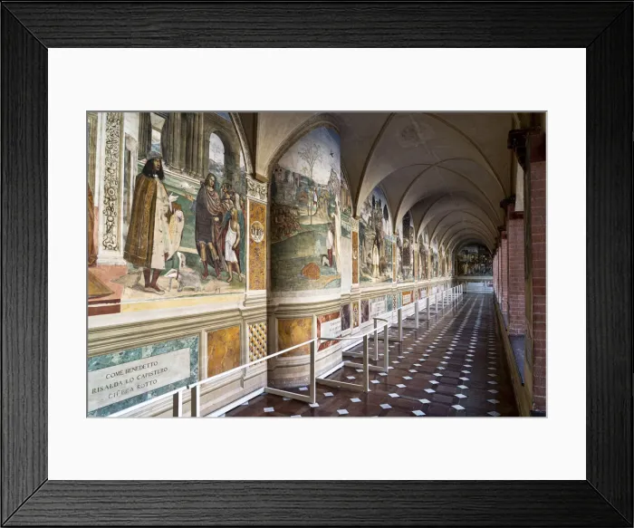 Framed Print : The cloister of Ancient Church Abbazia di Monte Oliveto Maggiore Framed Print : The cloister of Ancient Church Abbazia di Monte Oliveto Maggiore