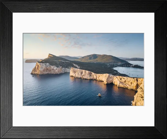 Framed Print : Sunset in Capo Caccia, Alghero, Sassari province, Sardegna, Italy Framed Print : Sunset in Capo Caccia, Alghero, Sassari province, Sardegna, Italy