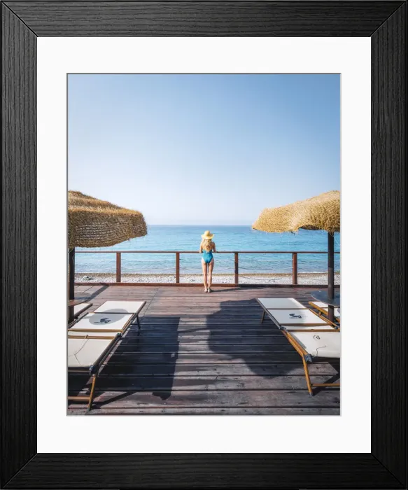 Framed Print : A girl enjoing the sea view near Villasimius, Cagliari Province, Sardegna, Italy Framed Print : A girl enjoing the sea view near Villasimius, Cagliari Province, Sardegna, Italy